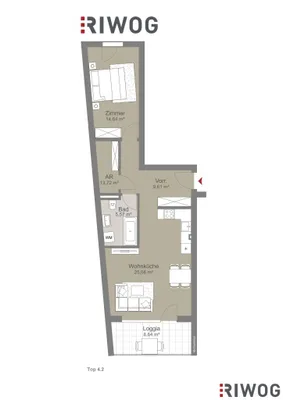 2-Zimmer-Wohnung mieten in Mistelbach – 59,2 m², € 1.199 – Bild 11 von 11