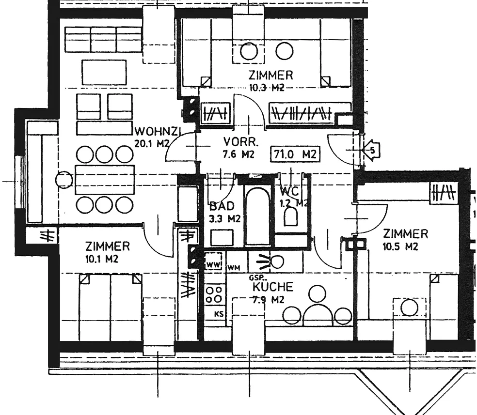 Geförderte 4-Zimmer Mietwohnung | ca. 71 m² - Widok 2