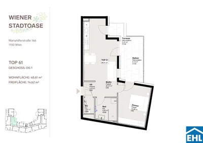 2-Zimmer-Wohnung mieten in Wien – 48,61 m², € 1.385 – Bild 18 von 18