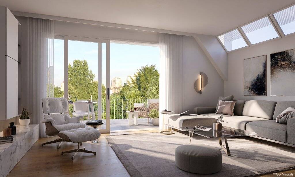 Exklusive Erstbezugs DG-Wohnung mit Balkon und Terrasse an der Alten Donau - Ansicht 2