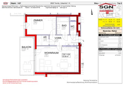 2-Zimmer-Wohnung mieten in Neunkirchen – 53,59 m², € 764 – Bild 6 von 6
