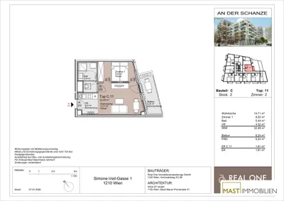 1-Zimmer-Wohnung mieten in Wien – 32,49 m², € 750 – Bild 7 von 7