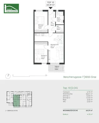 Immobilie kaufen in Graz – 64,39 m², € 267.000 – Bild 9 von 9