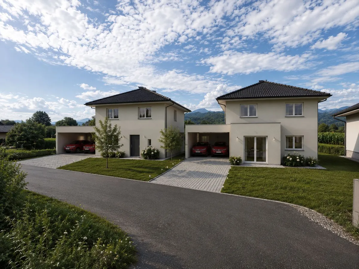 Neubau Einfamilienhäuser in Grafenstein - belagsfertig oder schlüsselfertig möglich - hochwertige Massivbauweise – pohled 3