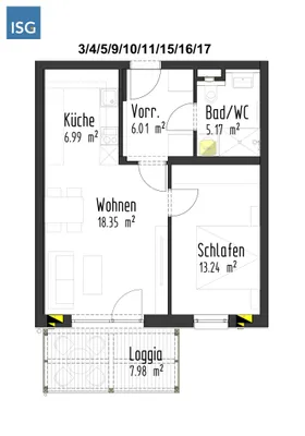2-Zimmer-Wohnung mieten in Braunau am Inn – 49,76 m², € 597 – Bild 5 von 7