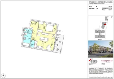 2-Zimmer-Wohnung mieten in Mistelbach – 51 m², € 618 – Bild 1 von 3