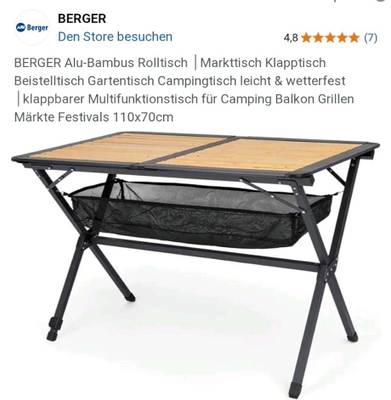 Berger Camping Rolltisch,  35,- (6200 Jenbach) - willhaben