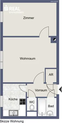 2-Zimmer-Wohnung mieten in Wien – 48 m², € 955 – Bild 13 von 14