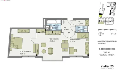 3-Zimmer-Wohnung mieten in Wien – 71,05 m², € 1.448 – Bild 12 von 12