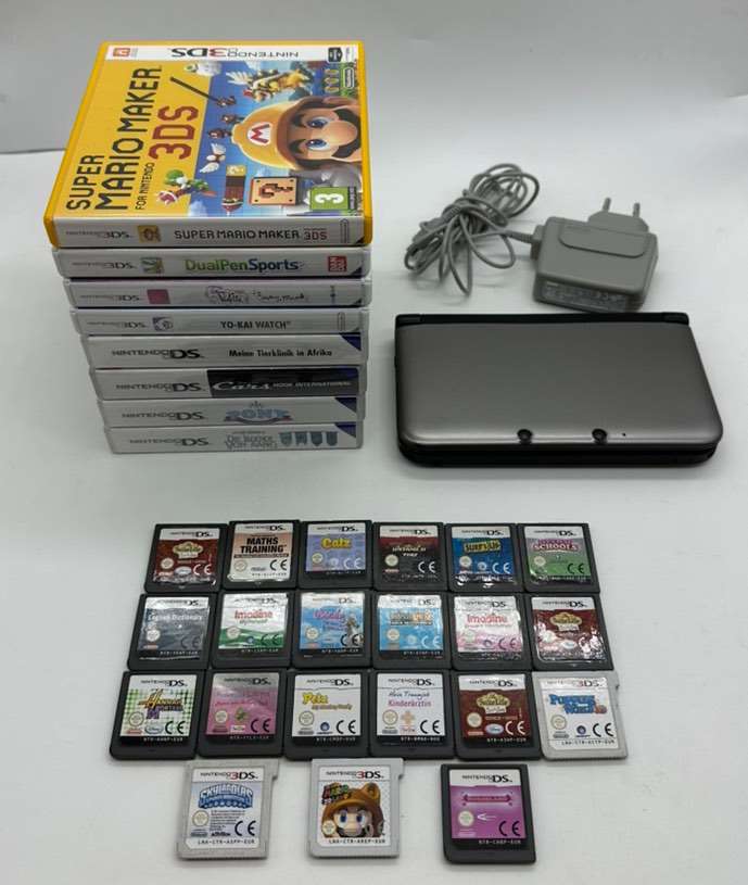 Nintendo 3DS XL | 10 Spiele | Ladekabel | Tasche | Guitar cheapest Hero