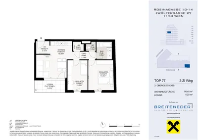3-Zimmer-Wohnung kaufen in Wien – 56,45 m², € 451.900 – Bild 4 von 4