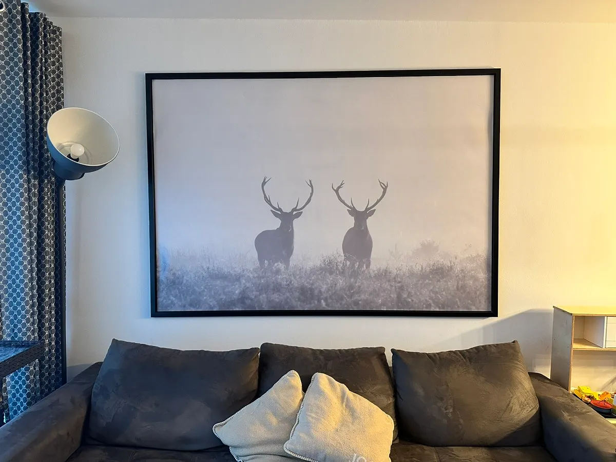 IKEA Bild - Hirsche im Nebel (200×140 cm) inkl. Rahmen, € 55,- (8053 Graz)