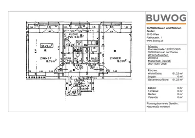 2-Zimmer-Wohnung kaufen in Krems an der Donau – 61,22 m², € 99.900 – Bild 9 von 9