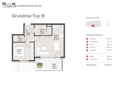 2-Zimmer-Wohnung kaufen in Salzburg Stadt – 47,06 m², € 414.000 – Bild 4 von 4
