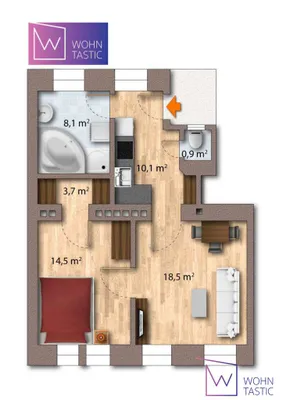 Wohnung kaufen in Wien – 55,74 m², € 268.000 – Bild 17 von 18