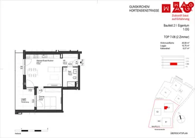 2-Zimmer-Wohnung kaufen in Wels-Land – 49,89 m², € 244.000 – Bild 4 von 5