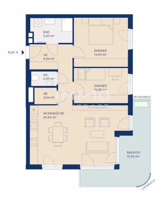 3-Zimmer-Wohnung kaufen in Wien – 73,57 m², € 429.000 – Bild 11 von 11