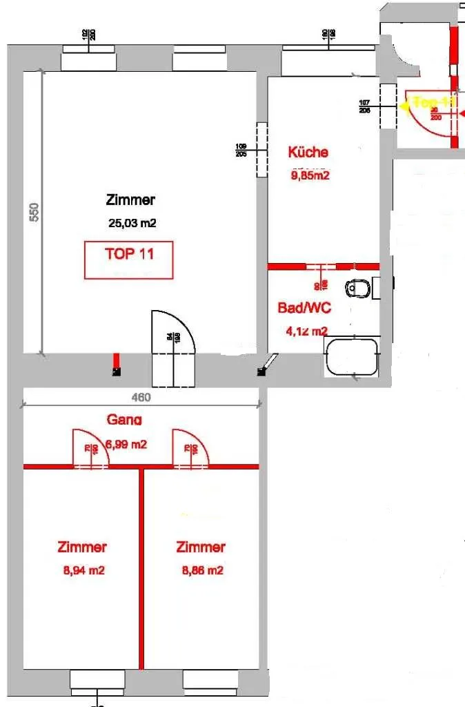 Sonnige provisionsfreie 65qm 3-Zimmer Altbauwohnung in WU-, Prater- und Zentrumsnähe! Pärchen- bzw. Kleinfamilien - Hit bzw. perfekt 2er-WG geeignet!, Wien