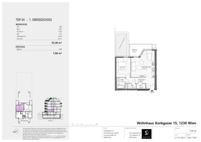 2-Zimmer-Wohnung kaufen in Wien – 53,38 m², € 399.000 – Bild 8 von 8