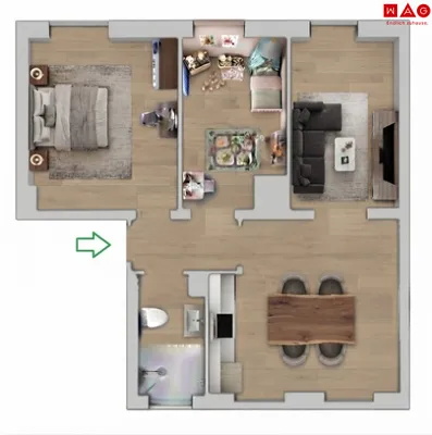 3-Zimmer-Wohnung mieten in Leoben – 58,8 m², € 457 – Bild 8 von 8