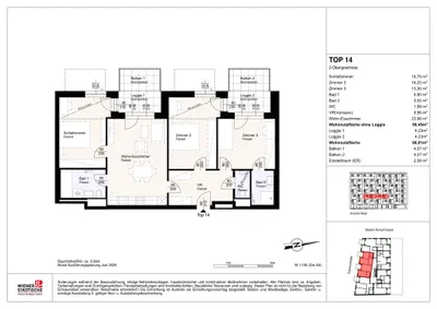4-Zimmer-Wohnung mieten in Sankt Pölten – 91,31 m², € 1.163 – Bild 6 von 6