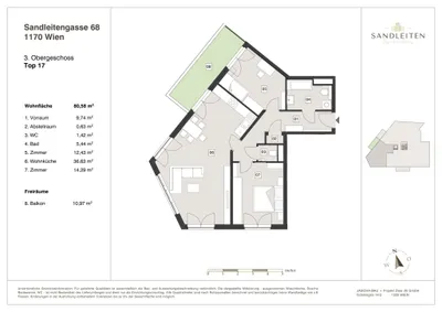 3-Zimmer-Wohnung kaufen in Wien – 80,58 m², € 619.000 – Bild 16 von 16