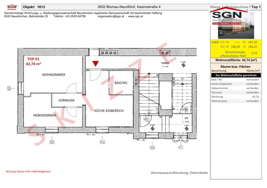 1-Zimmer Wohnung in Blaumau-Neurißhof - Ansicht 2
