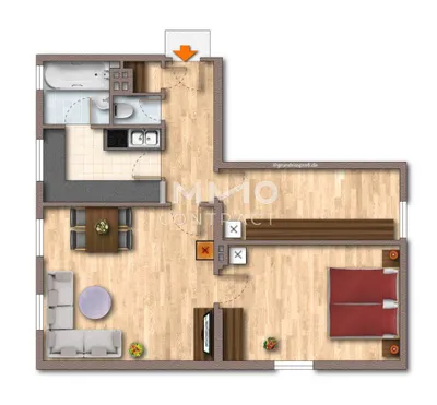 3-Zimmer-Wohnung mieten in Mödling – 66 m², € 890 – Bild 7 von 8