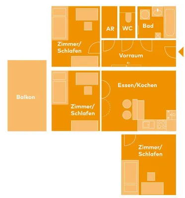 3-Zimmer-Wohnung mieten in Linz – 67,23 m², € 1.151 – Bild 16 von 16