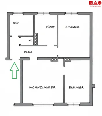 3-Zimmer-Wohnung mieten in Leoben – 69,32 m², € 586 – Bild 9 von 10