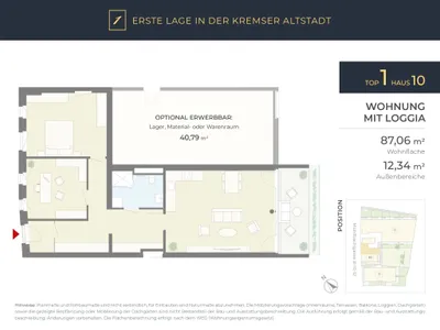 3-Zimmer-Wohnung kaufen in Krems an der Donau – 87,06 m², € 478.600 – Bild 11 von 19