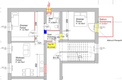 3-Zimmer-Wohnung mieten in Graz – 66,65 m², € 775 – Bild 3 von 3