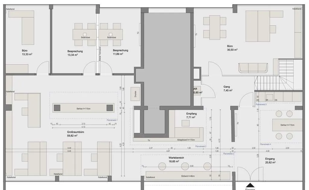 Rd. 7% Rendite! - 245 m² vermietete ebenerdige Bürofläche | Kündigungsverzicht bis 2030 - Ansicht 2