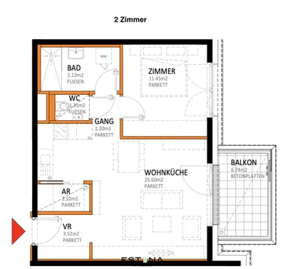 2-Zimmer-Wohnung kaufen in Wien – 50,5 m², € 326.000 – Bild 14 von 14