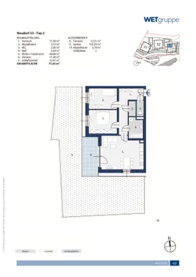 3-Zimmer-Wohnung mieten in Amstetten – 71,65 m², € 727 – Bild 2 von 6