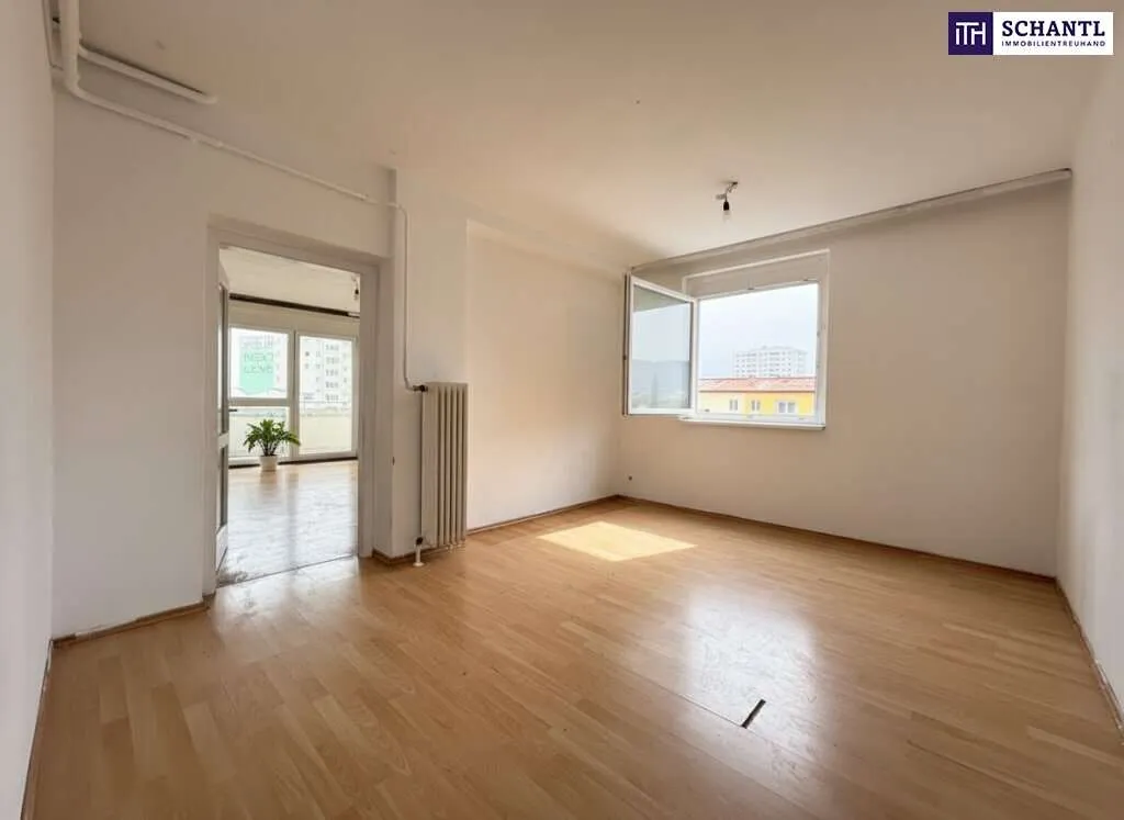 Großzügige 4-Zimmer Wohnung mit 2 Balkonen + Parkplatz und viel Potenzial - 98 m² in Graz - sanierungsbedürftig! - Ansicht 3