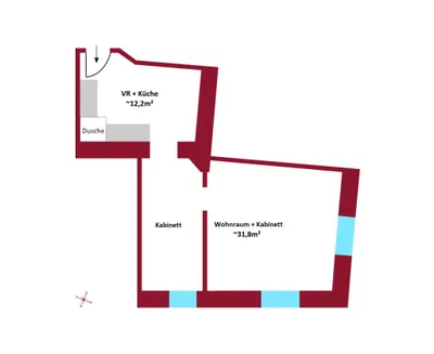 1-Zimmer-Wohnung kaufen in Wien – 41,84 m², € 109.000 – Bild 5 von 5