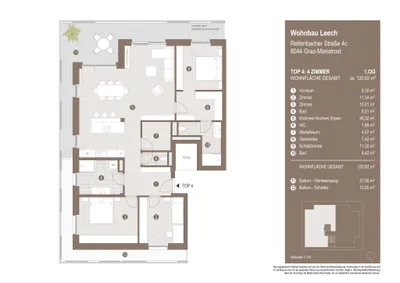 4-Zimmer-Wohnung kaufen in Graz – 120,62 m², € 796.092 – Bild 12 von 12