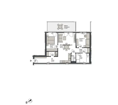 3-Zimmer-Wohnung kaufen in Villach – 83,29 m², € 337.900 – Bild 2 von 4
