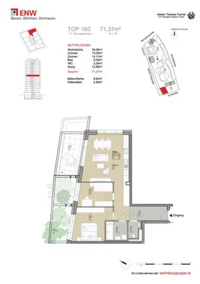 3-Zimmer-Wohnung mieten in Graz – 71,37 m², € 1.117 – Bild 16 von 16