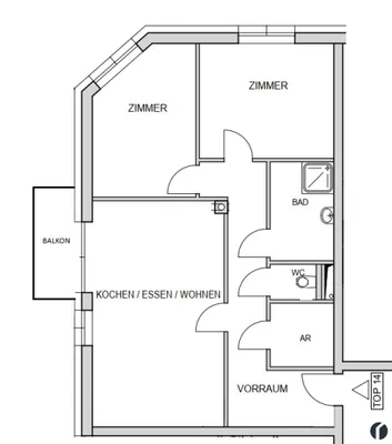 2-Zimmer-Wohnung mieten in Tulln – 69,16 m², € 999 – Bild 7 von 8