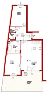 3-Zimmer-Wohnung mieten in Wien – 73 m², € 1.250 – Bild 12 von 13