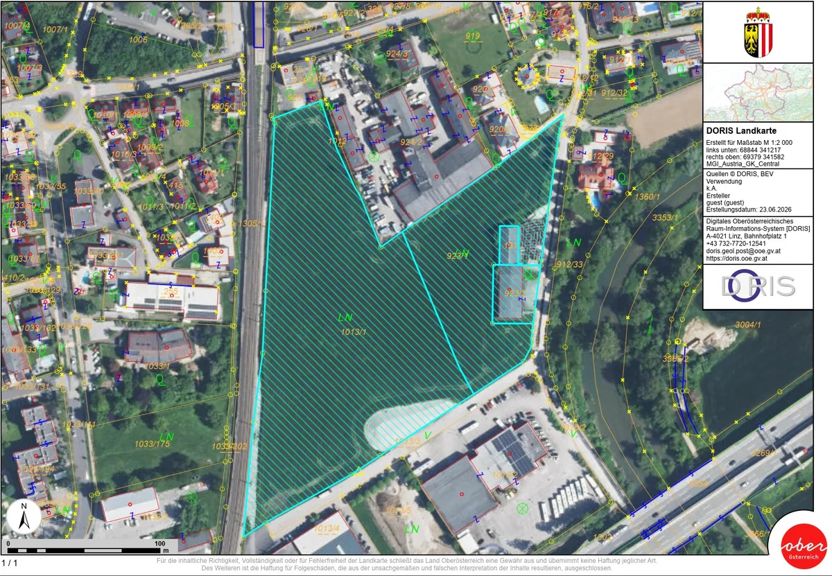 Betriebsbaugrundstücke in Ansfelden / Nestroystraße - Teilflächen ab ca. 2.500 m² - Ansicht 2