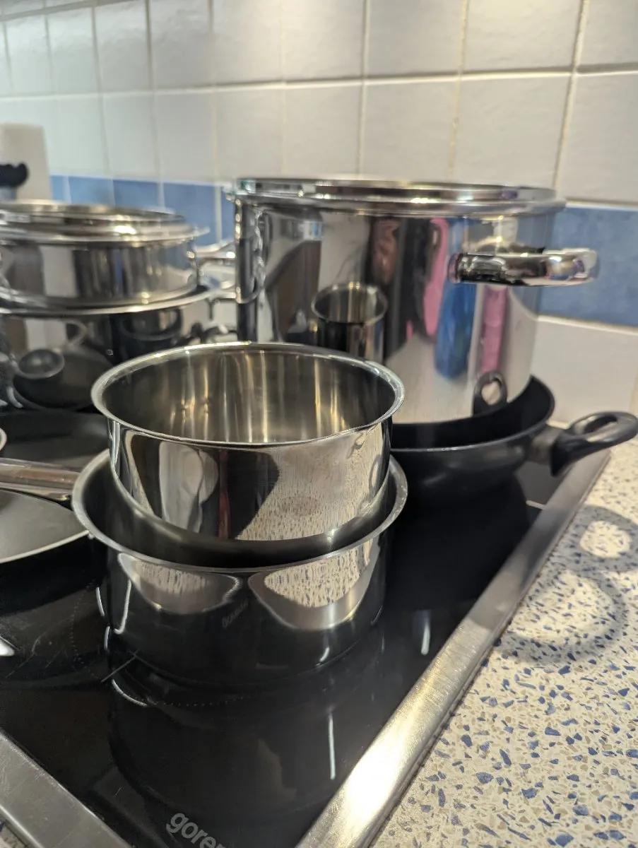 8-teiliges Topf- & Pfannen-Set für Ceranfeld - nicht Induktion, € 35,- (1110 Wien)