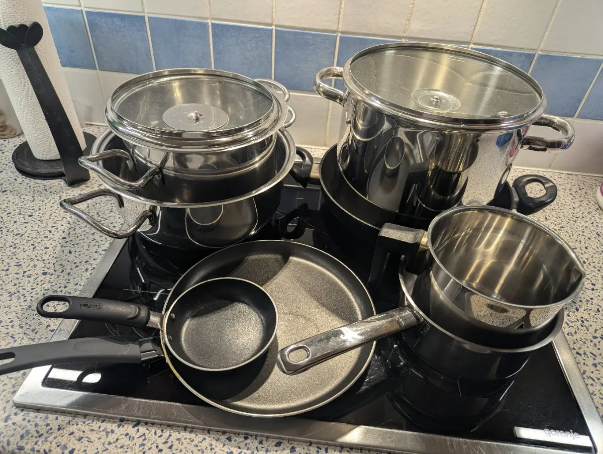 8-teiliges Topf- & Pfannen-Set für Ceranfeld - nicht Induktion, € 35,- (1110 Wien)