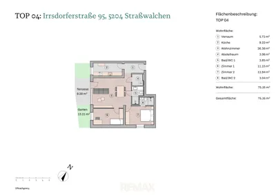 3-Zimmer-Wohnung kaufen in Salzburg-Umgebung – 75,35 m², € 345.000 – Bild 6 von 6