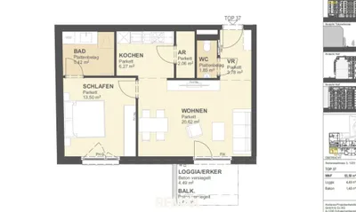 2-Zimmer-Wohnung kaufen in Wien – 53,5 m², € 375.000 – Bild 11 von 23