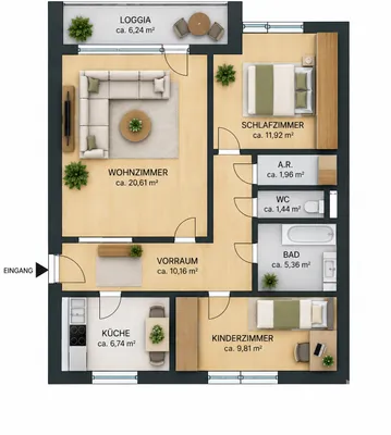 3-Zimmer-Wohnung kaufen in Vöcklabruck – 68,32 m², € 199.000 – Bild 11 von 11