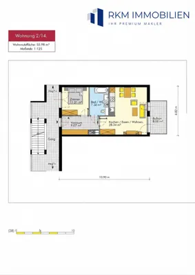 2-Zimmer-Wohnung kaufen in Mödling – 56 m², € 279.000 – Bild 6 von 6