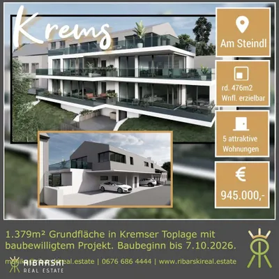 Grundstück kaufen in Krems an der Donau – 1 379 m², € 945.000 – Bild 5 von 11
